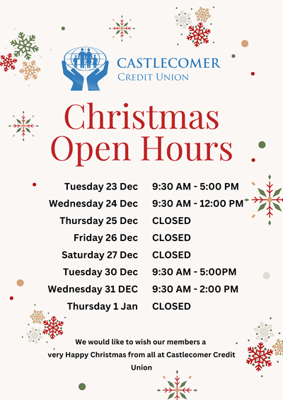Christmas Opening Hours 2025